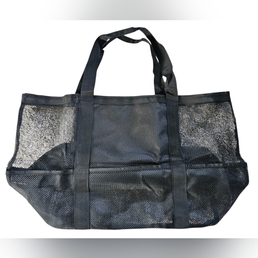 Black Mesh Beach Bag Tote. New With Out Tags. - Picture 7 of 8